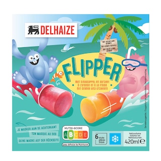 Delhaize | Ijs | Sinaas | Aardbei | Flipper 