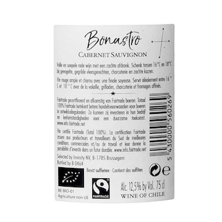 Chili | Central Valley | Bonastro Cabernet Sauvignon| Bio| Fairtrade 