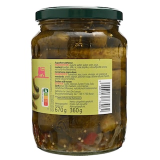 Delhaize | Augurken | Eindigt | Zoet en zuur 