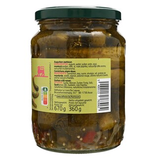 Delhaize | Cornichons | Fins | Aigre-doux 670 gr
