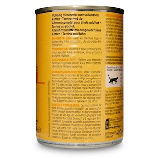 Delhaize | Aliment chat | Terrine | Poulet 400 gr