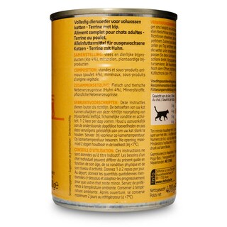 Delhaize | Kattenvoeding | Terrine | Kip 400 gr