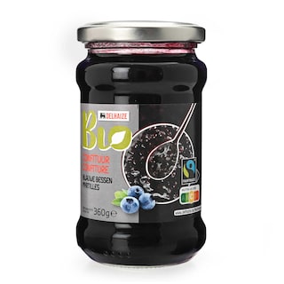 Delhaize | Bio | Confiture | Myrtilles | Extra | Bio | Ft 360 gr