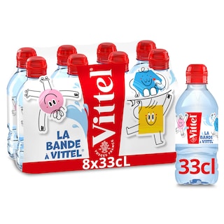 Vittel | Eau minérale naturelle | Non pétillante 8 x 33 cl