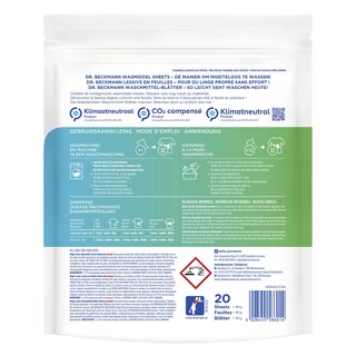 Dr. Beckmann | Wasmiddel | Sheets | Universeel 20 st