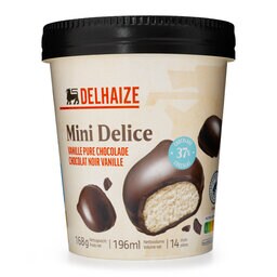 Delhaize | Mini delice | Vanille | Chocolat noir 14 x 1,4 cl