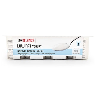 Delhaize | Yaourt | Maigre | Nature 8 x 125 gr