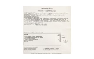 Delhaize | Burger poulet fromage 