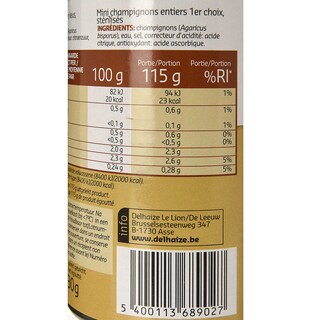Delhaize | Champignons | Entiers | Mini 