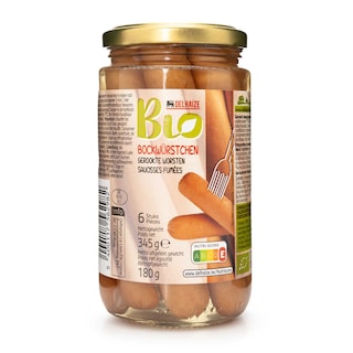 Delhaize | Bio | Worsten | Gerookt | Bio 180 gr