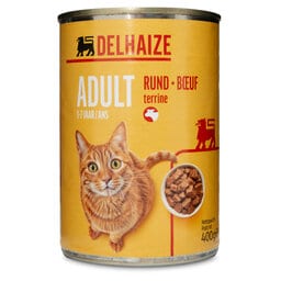 Delhaize | Aliment chat | Terrine | Boeuf 