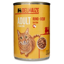 Delhaize | Aliment chat | Terrine | Boeuf 400 gr