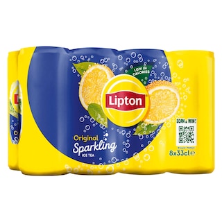 Lipton | Iced Tea | Thé Glacé Pétillant | Original | Pétillant | Faible en calories |PET 
