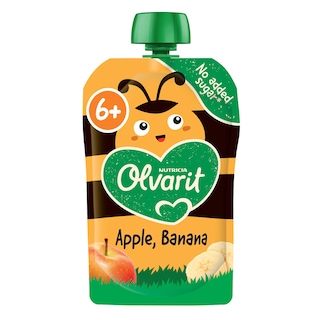 Olvarit | Knijpzakje | Appel Banaan | 6M 