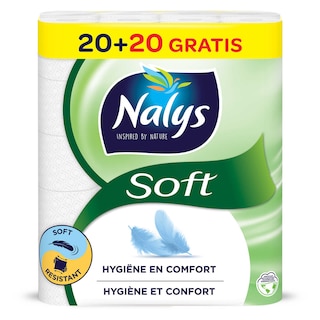 Nalys | Toiletpapier | Soft | Eco | 20+20 | Family Pack 