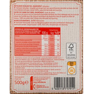 Delhaize | Sucre en cube | Canne | FT 500 gr