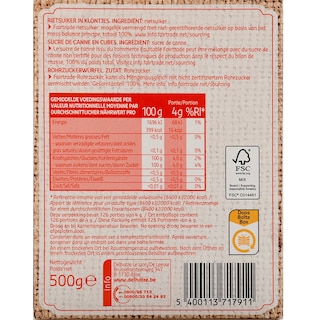 Delhaize | Sucre en cube | Canne | FT 