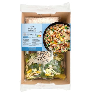Delhaize | Boîte de repas | Pré-coupé | Poulet teriyak 815 gr