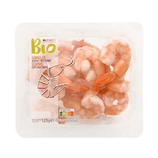 Delhaize | Bio | Scampi's | Gekookt | Met staart | Bio 