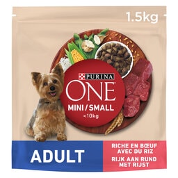 Purina ONE | Aliment Chien | Mini | Croquettes | Boeuf 1,5 kg