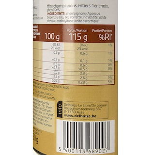 Delhaize | Champignons | Entiers | Mini 230 gr