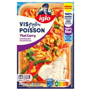 Iglo | Gratin poisson | Légumes | Sauce de Coco 380 gr