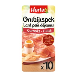 Herta | Ontbijtspek Gerookt | 10 sneden 100 gr