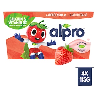 Alpro | Alternative végétale yaourt | Fraise 4 x 115 gr