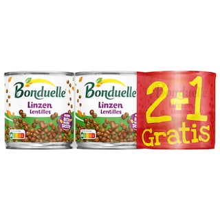 Bonduelle | Lentilles | 2+1 Gratuit 