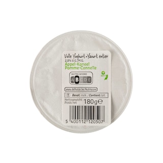 Delhaize | Yaourt | Entier | Pomme-Cannelle 