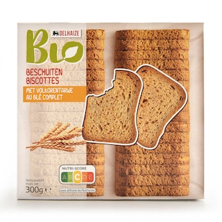Delhaize | Bio | Biscottes | Farine complete | Bio 