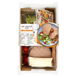 Delhaize | Maaltijdbox | Versneden | Pita kip 