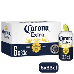 Corona Extra | Corona Extra Bière | Pils | 4,5% alc | Canette 6 x 33 cl