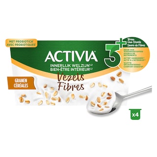Activia | Yaourt | Fibres | Céréales | Probiotiques 4 x 125 gr