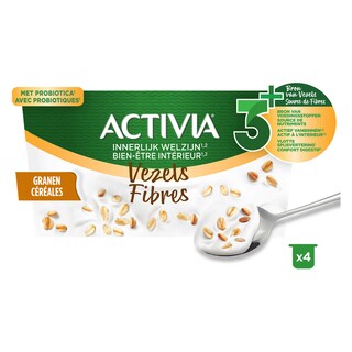 Activia | Yoghurt | Vezels | Granen | Probiotica 4 x 125 gr