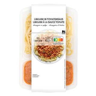 Delhaize | Linguini | Sauce tomate | Lardons 450 gr