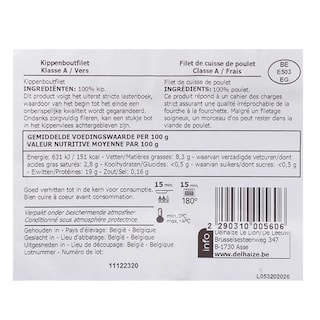 Delhaize | Kip | Boutfilet +/- 400 gr