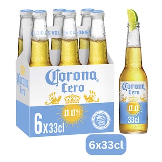 Corona Extra | Corona Extra Bier | Pils | Zonder alcohol | 0% alc | Fles 6 x 33 cl