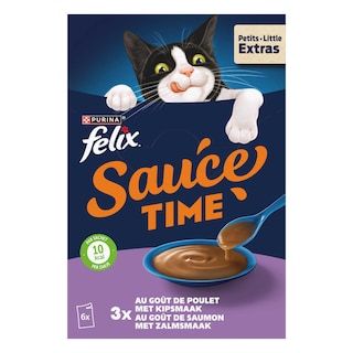 Felix | Snacks Chat | Sauce | Poulet & Saumon 6 x 40 gr