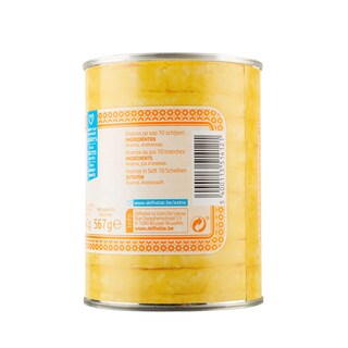 Delhaize | Ananas | Schijven | Sap | Blik 
