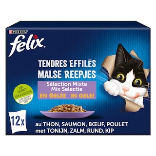 Felix | Malse Reepjes | Kattenvoeding | Adult | Gelei | Mix 