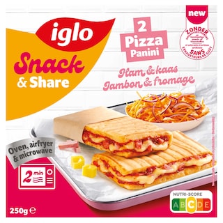 Iglo | Snack & Share | Pizza | Panini | Jambon | Fromage 