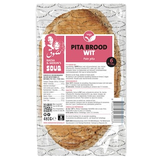Nadia & Merijn's Souq | Pain Pita| Blanc 480 gr