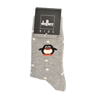 duParc | Kindersokken | pinguin grijs | 23/26 