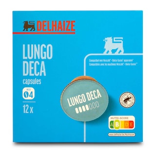 Delhaize | Koffie | Lungo | Cafeïnevrij | Caps 