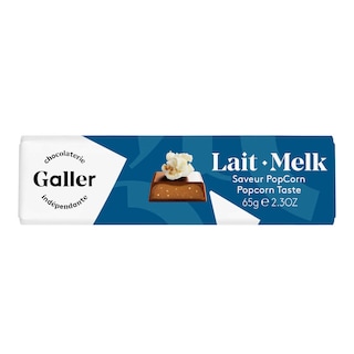 Galler | Chocolat | Bâton | Lait | Pop corn 