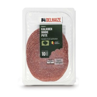 Delhaize | Kalkoensalami | Sneden 