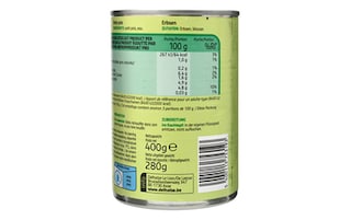 Delhaize | Doperwten | Zonder toegevoegd zout 280 gr