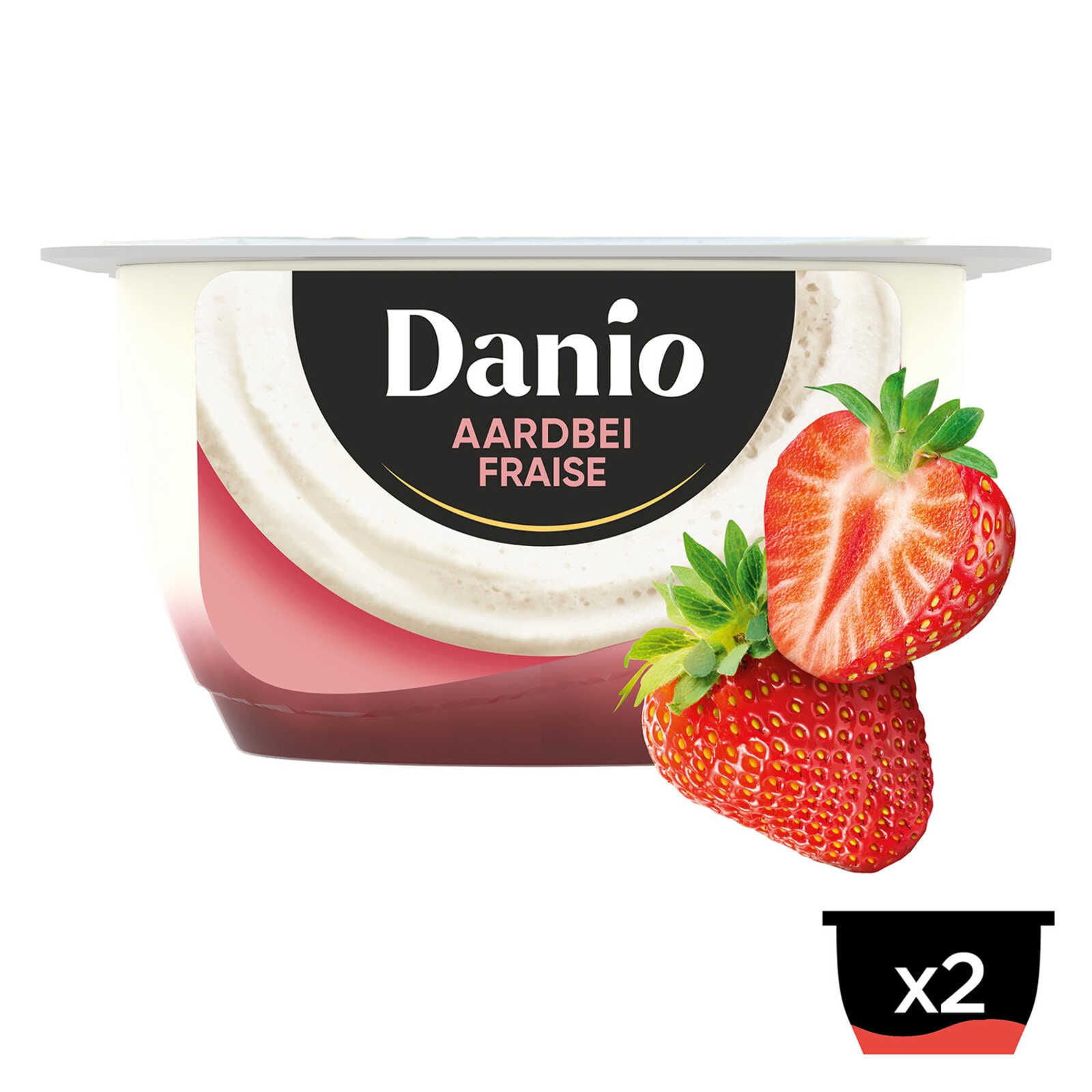 Danio Kwark | Aardbei | Opgeklopt