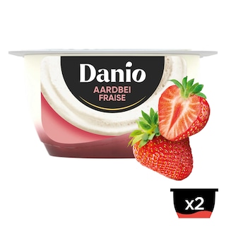 Danio | Kwark | Aardbei | Opgeklopt 2 x 125 gr